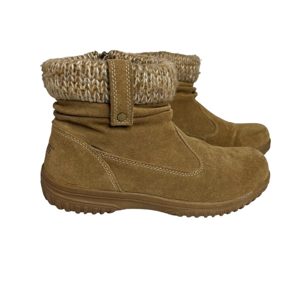 Khombu Laura Boots Booties Womens 8M Suede Brown Zip